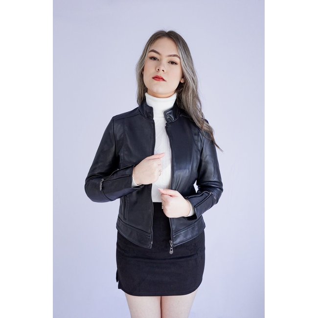 Jaqueta de Couro Feminina - Model Lisa
