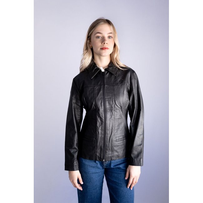 Jaqueta de Couro Feminina - Style - Preto