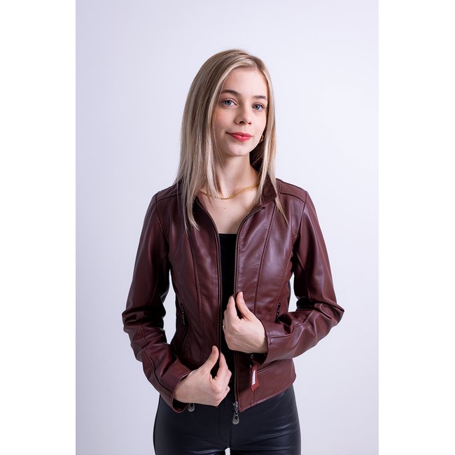 Jaqueta de Couro Feminina Liz Marrom